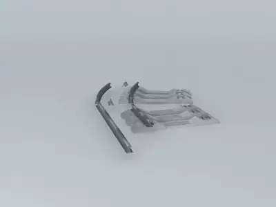 Rail Track Templates Concrete Sleepers Free 3D model