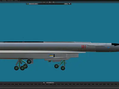 T-4 bomber Free 3D model