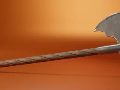 Medieval Axe 2 Low-poly 3D model