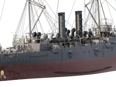 LATE 1800S ROYAL NAVY  CRUISER 3D model