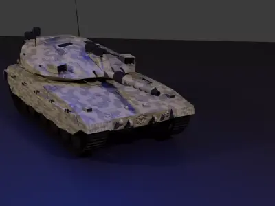 Tank lowpoly for game Low-poly 3D model