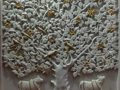  indian tree Wall Panel Indra Impex Shape Decorative Stone 3D print model