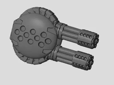 CHIBI-TECH SD - ARMORED WARTHOG DUO GUNPOD 3D print model