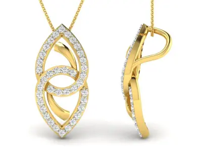 Small and steady earrings and pendent set 3D print model