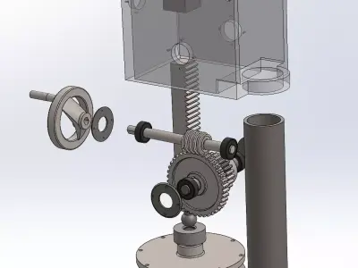 Hand press with heated plate 3D model