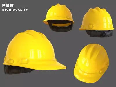 Safety Worker Helmet Low-poly 3D model