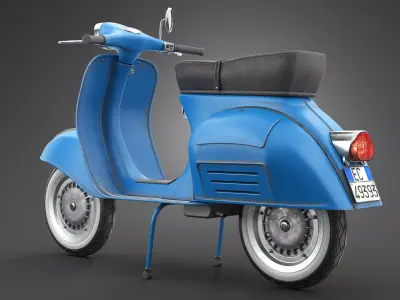 Motor Scooter Vespa PBR 3D model