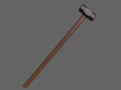 PBR Sledge Hammer V1c Low-poly 3D model