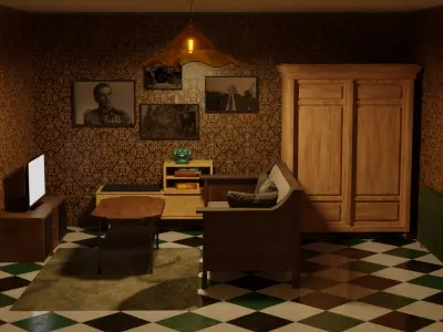 Vintage Living room 3D model