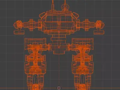 Meca Robot Animation Free low-poly 3D model
