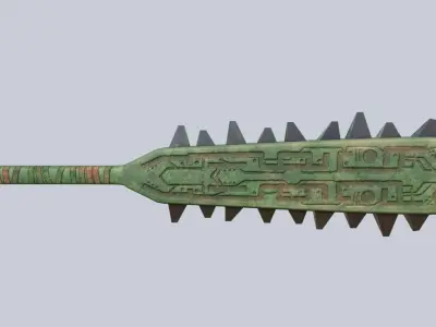 Mayan weapon Low-poly 3D model