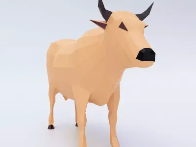 Cow animal 3d model  Low-poly 3D model purchase