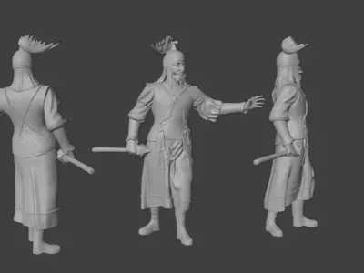 Arpad Statue - Historic Landmark from Brasov 3D model