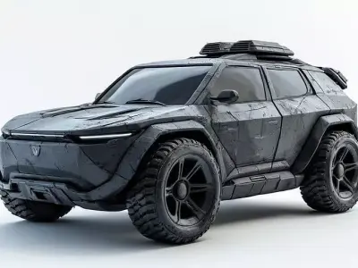 Modern Shape Vehicle 3D Model 3D model