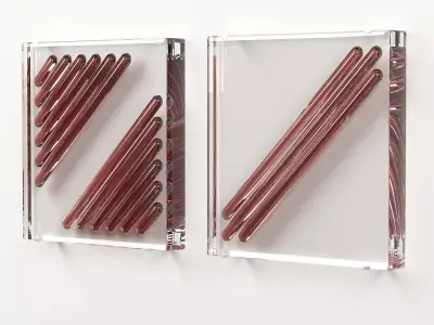 Wall Glass Blocks - Decorative Frame - Lines - Part 5 3D model