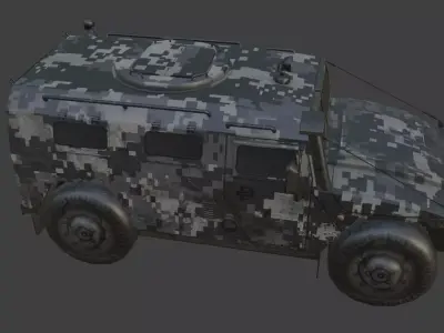 tank tigr Low-poly 3D model