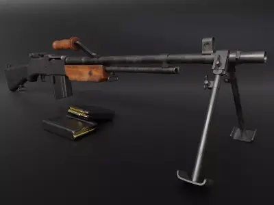 BAR M 1918 Low-poly 3D model