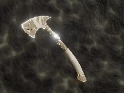 Earth Axe - Elemental Axe - Model 01 Low-poly 3D model