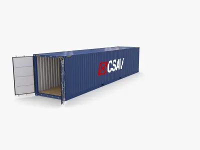 40ft Shipping Container CSAV v2 3D model