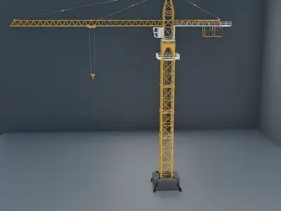 Construction Tower Crane 3D model