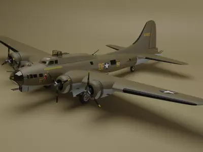 Boeing B-17 Flying Fortress 3D model get