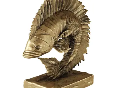 fish statue 3 3D model