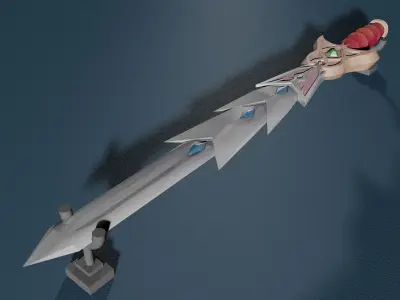 Lotus sword Low-poly 3D model