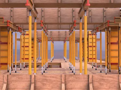 Formwork Modular 3D Assets For Construction Industry 3D model