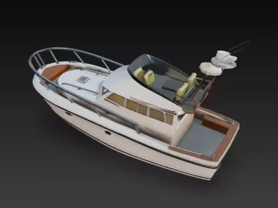 Modern Luxury Motor Yacht Cabin Cruiser 3D print model