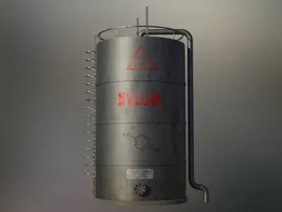 Industrial xylene storage tank 3D model