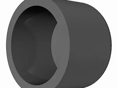 PVC Caps - Metric Socket End Free 3D model