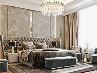 Neoclassic Bedroom by Lido CG Free 3D model