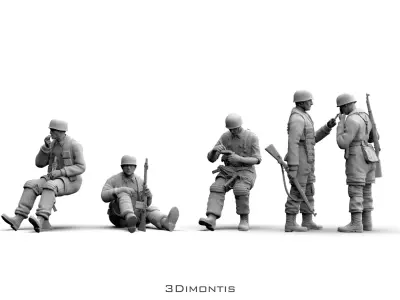 German Paratrooper ww2 3D print model