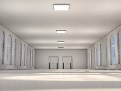 Church Interior Hall 3D model