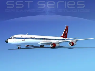 Boeing 707-320 Aero Charter SS 3D model