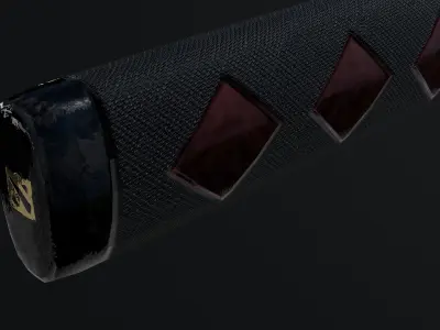 Low poly katana Free low-poly 3D model
