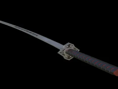 Katana Samurai Katana Ninja Katana Sword War Battle Sword  3D model