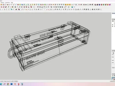 WOODEN GUN BOX Low-poly 3D model