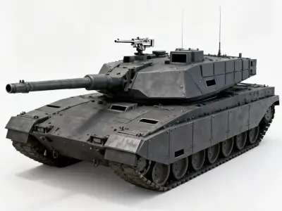 Modern Main Battle Tank 3D Model 3d model Low-poly 3D model