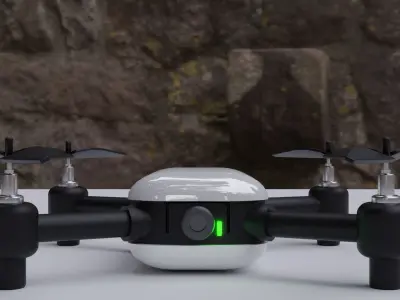 Drone with two propellers 3D model