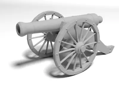 war cannon for 3D print 3D print model purchase