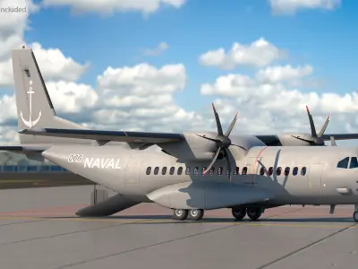  Airbus C295 Turboprop Maritime Patrol Aircraft Rigged 