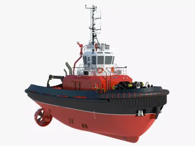 Tugboat - Hi-Quality and Realistic 3D Model 3D model