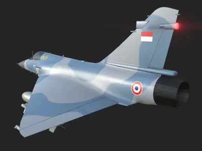 Military Mirage 2000 3D model