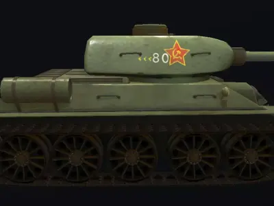 T-34 Hand-Painted Low-poly 3D model