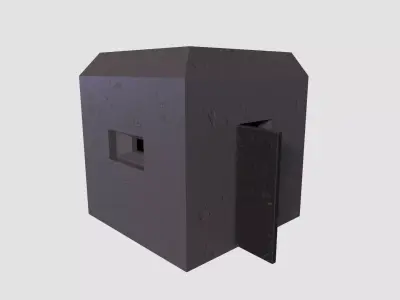 ww2 bunker Low-poly 3D model