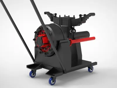 Crane Axles 3D model