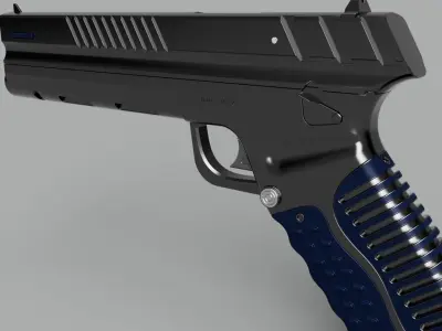 gun weapon bullet war police 3D model