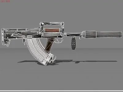 Groza Low-poly 3D model