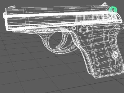 Pistol Low-poly 3D model order